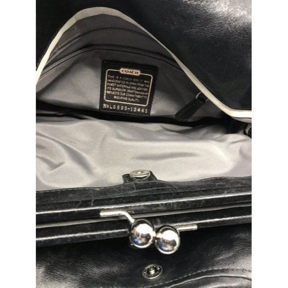 Coach Triple Compartment Style Large Blackgray Fabric Tote - Picture 7 of 10